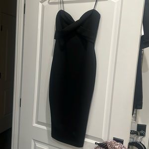 Black midi evening gown